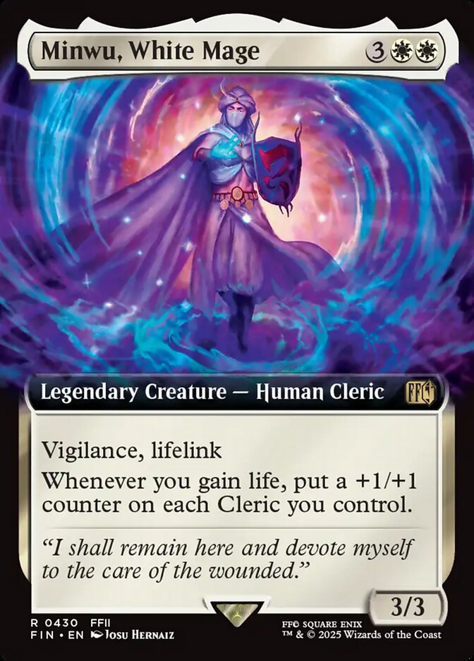 Minwu, White Mage (430) - [Foil, Extended Art] Final Fantasy (FIN)