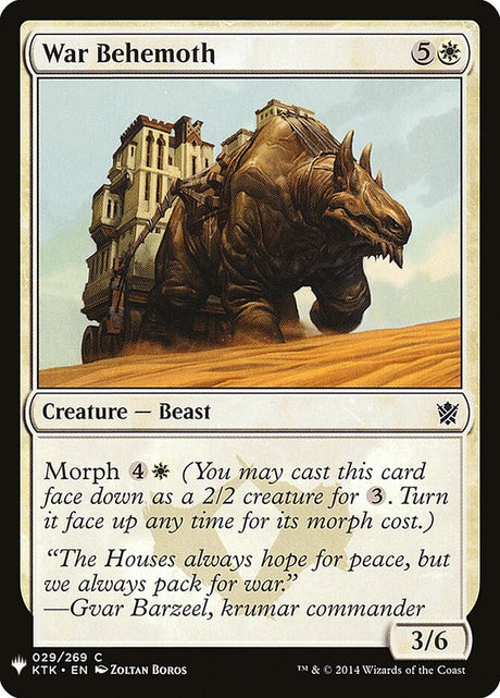 War Behemoth (KTK-29) - The List (PLST)