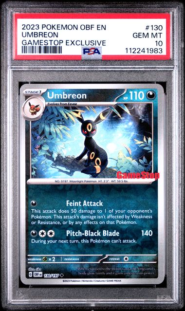 Umbreon #130 (GameStop Exclusive) - [Graded PSA 10] Miscellaneous Cards & Products (MCAP)