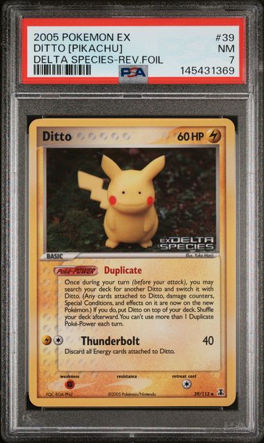 Ditto (Pikachu) #39 - [Graded PSA 7] Delta Species (DS)