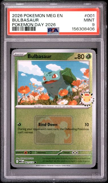 Bulbasaur (Pokemon Day 2026) - [Graded PSA 9] Miscellaneous Cards & Products (MCAP)