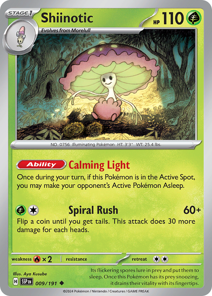 Shiinotic (9/191) - [Reverse Holo] Surging Sparks (SSP)