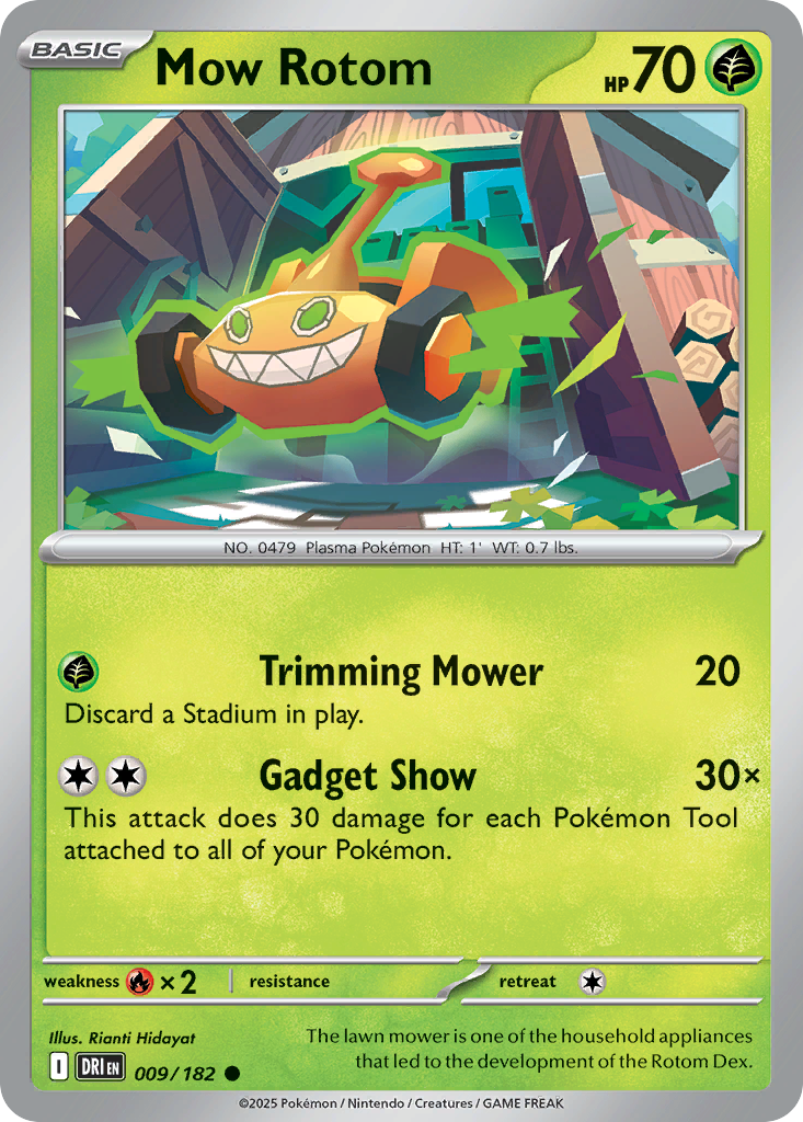Mow Rotom (9/182) - [Reverse Holo] Destined Rivals (DRI)
