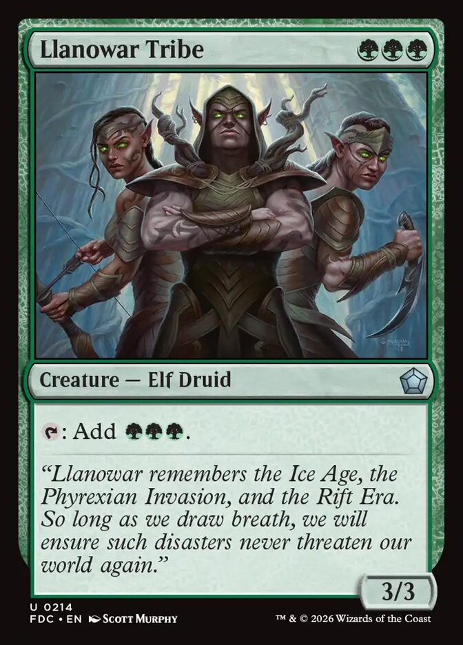 Llanowar Tribe (214) - Foundations Commander (FDC)