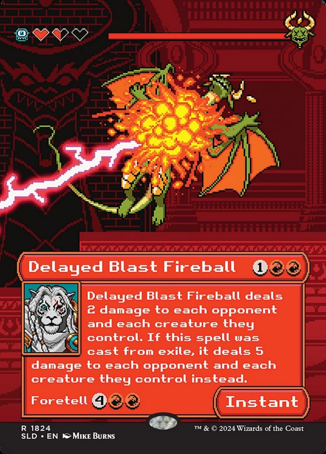 Delayed Blast Fireball (1824) - [Borderless] Secret Lair Drop (SLD)