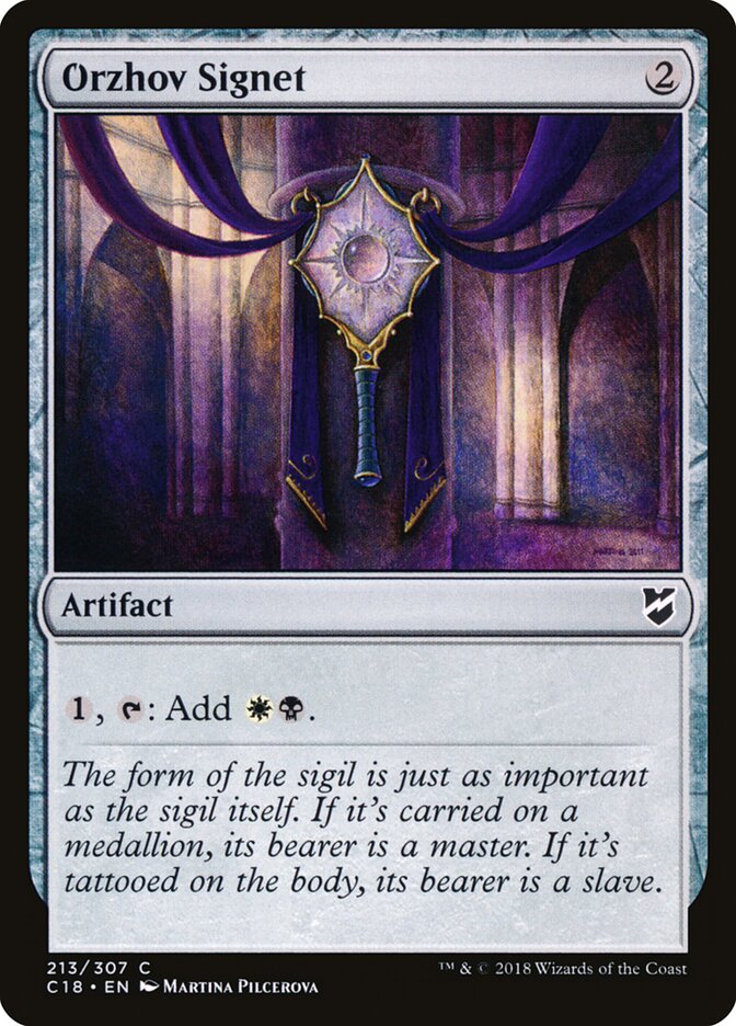 Orzhov Signet (213) - Commander 2018 (C18)