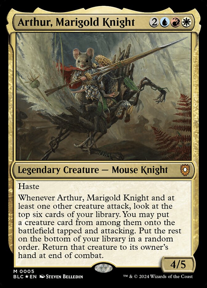 Arthur, Marigold Knight (5) - Bloomburrow Commander (BLC)