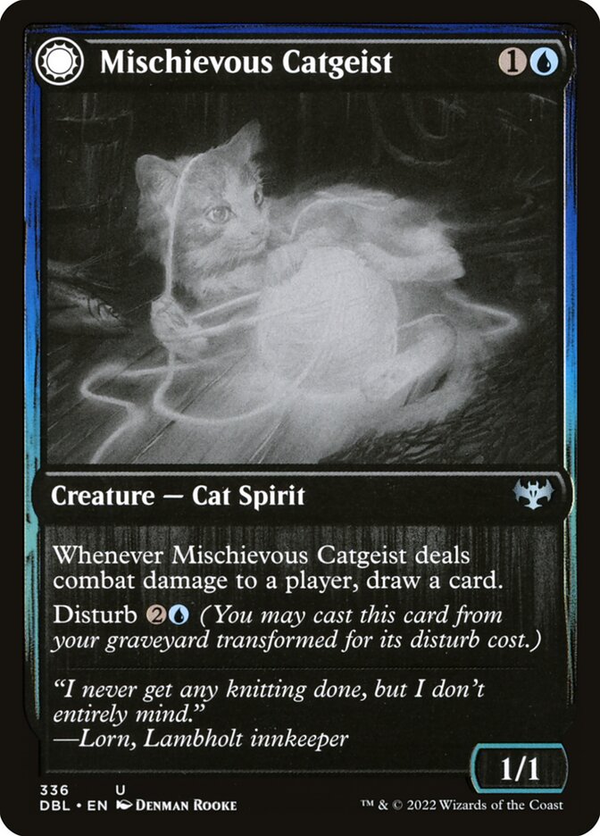 Mischievous Catgeist // Catlike Curiosity - [Foil] Innistrad: Double Feature (DBL)