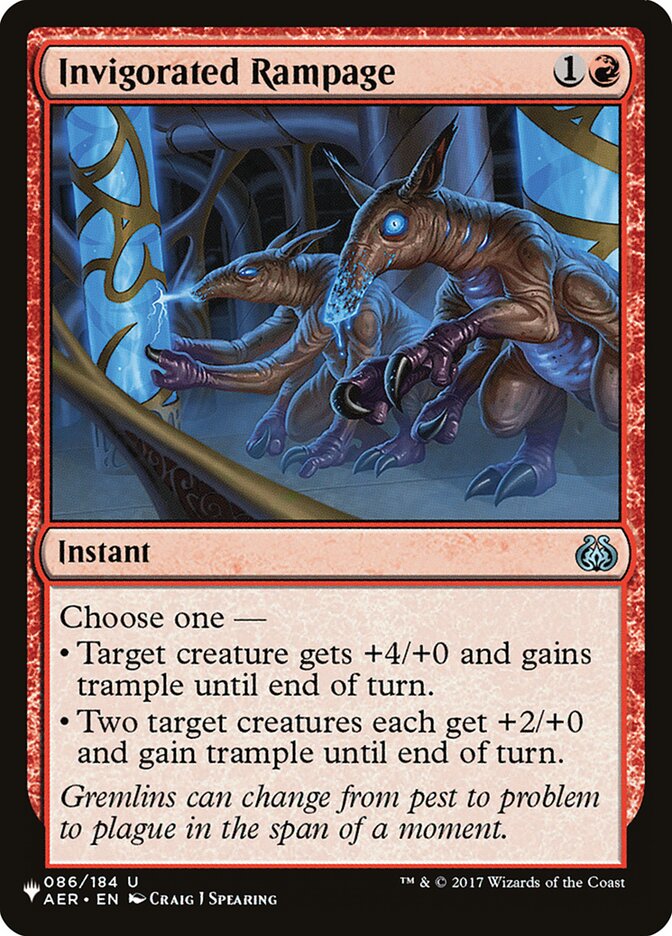 Invigorated Rampage (AER-86) - The List (PLST)