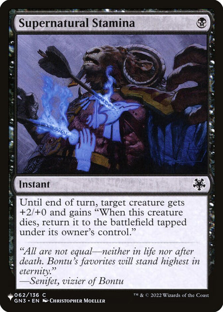 Supernatural Stamina (GN3-62) - The List (PLST)