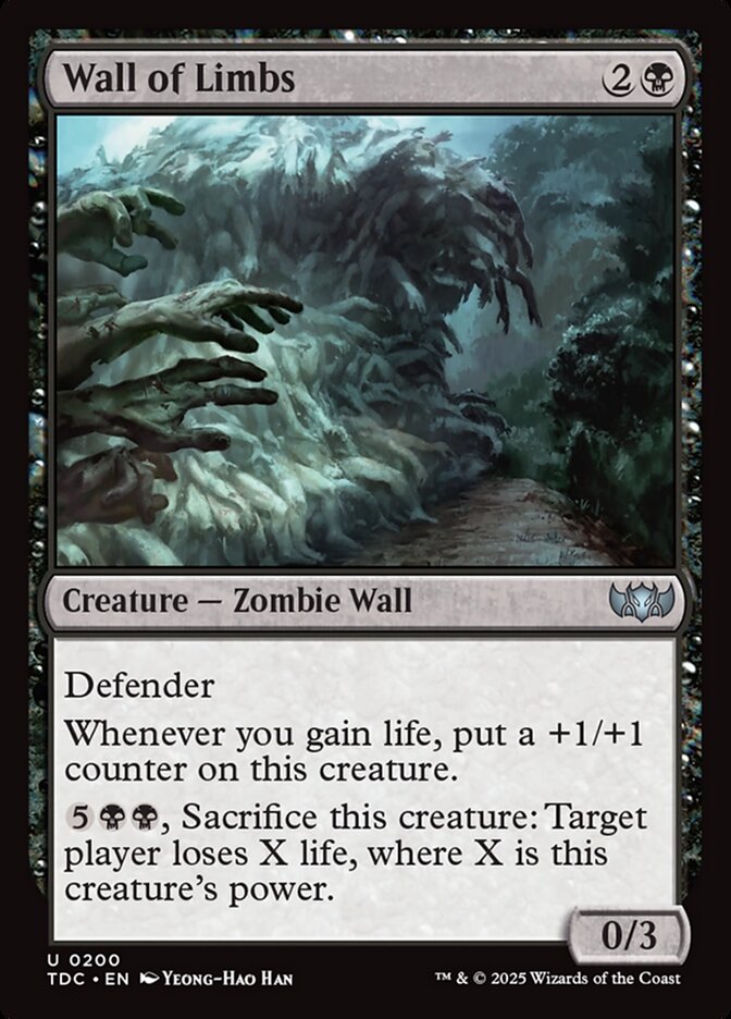 Wall of Limbs (200) - Tarkir: Dragonstorm Commander (TDC)