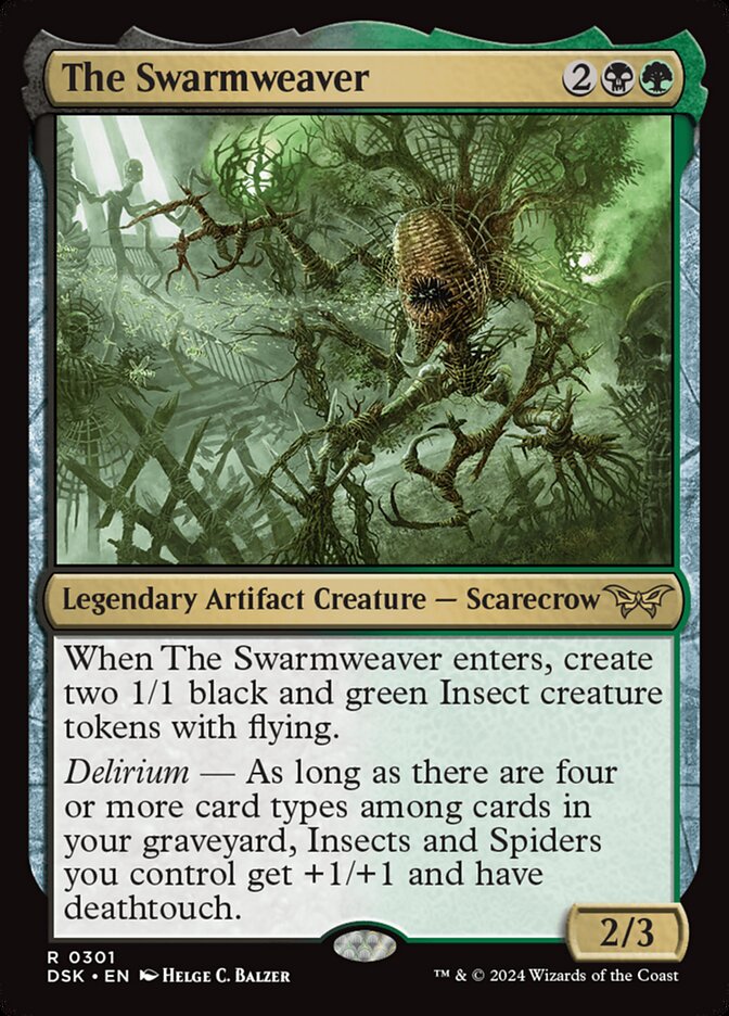 The Swarmweaver - [Foil, Lurking Evil] Duskmourn: House of Horror (DSK)