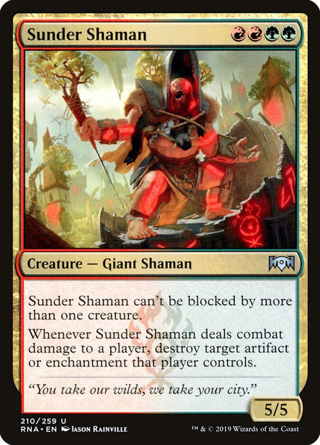 Sunder Shaman (210) - Ravnica Allegiance (RNA)