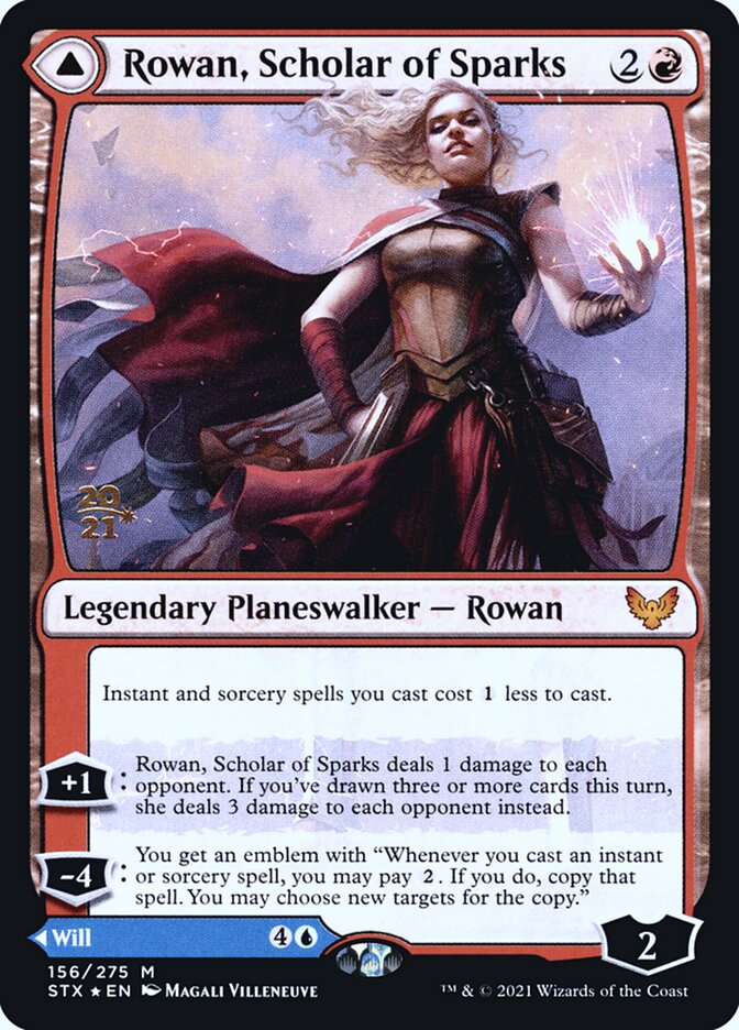 Rowan, Scholar of Sparks // Will, Scholar of Frost (156s) - Strixhaven: School of Mages Promos (PSTX)