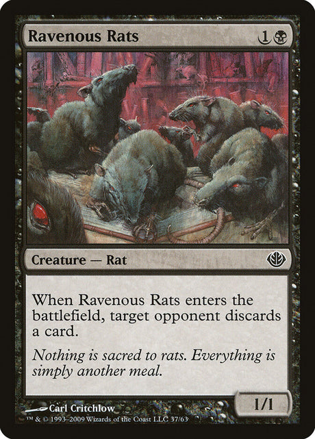 Ravenous Rats (37) - Duel Decks: Garruk vs. Liliana (DDD)