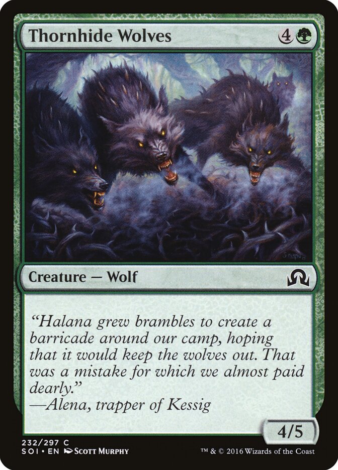 Thornhide Wolves (232) - Shadows over Innistrad (SOI)