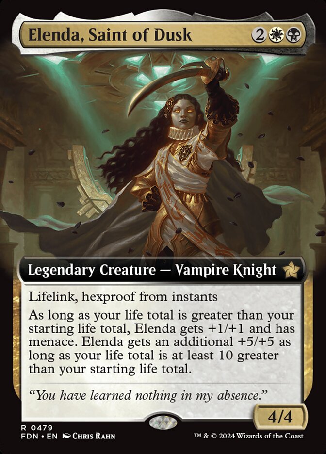 Elenda, Saint of Dusk - [Foil, Extended Art] Foundations (FDN)