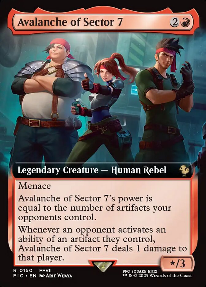 Avalanche of Sector 7 (150) - [Foil, Extended Art] Final Fantasy Commander (FIC)