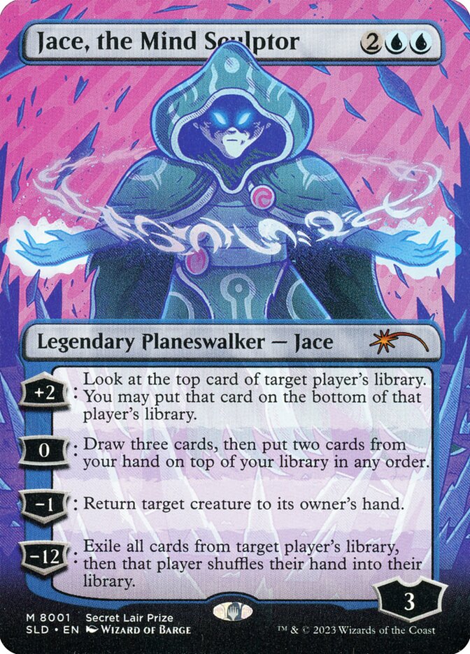 Jace, the Mind Sculptor (8001) - [Foil, Borderless] Secret Lair Drop (SLD)