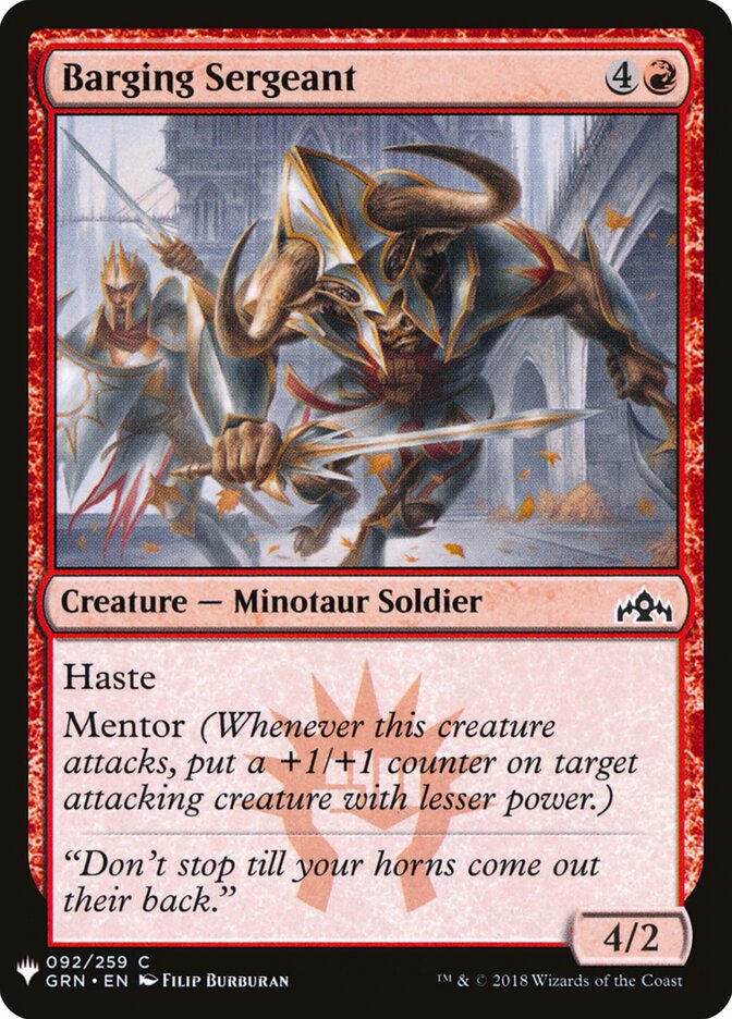 Barging Sergeant (GRN-92) - The List (PLST)