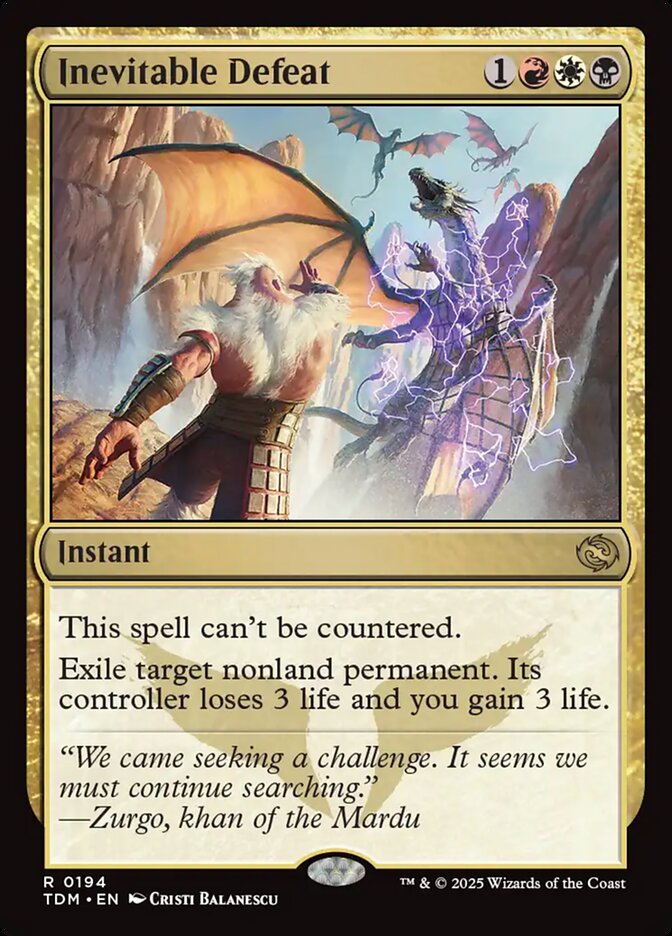 Inevitable Defeat (194) - Tarkir: Dragonstorm (TDM)