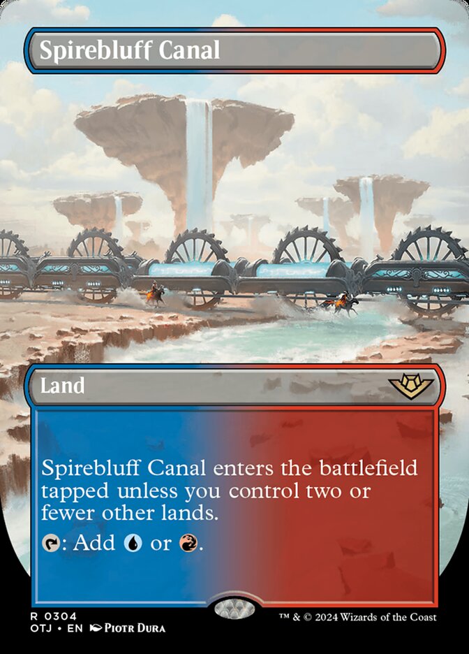 Spirebluff Canal - [Foil, Borderless] Outlaws of Thunder Junction (OTJ)