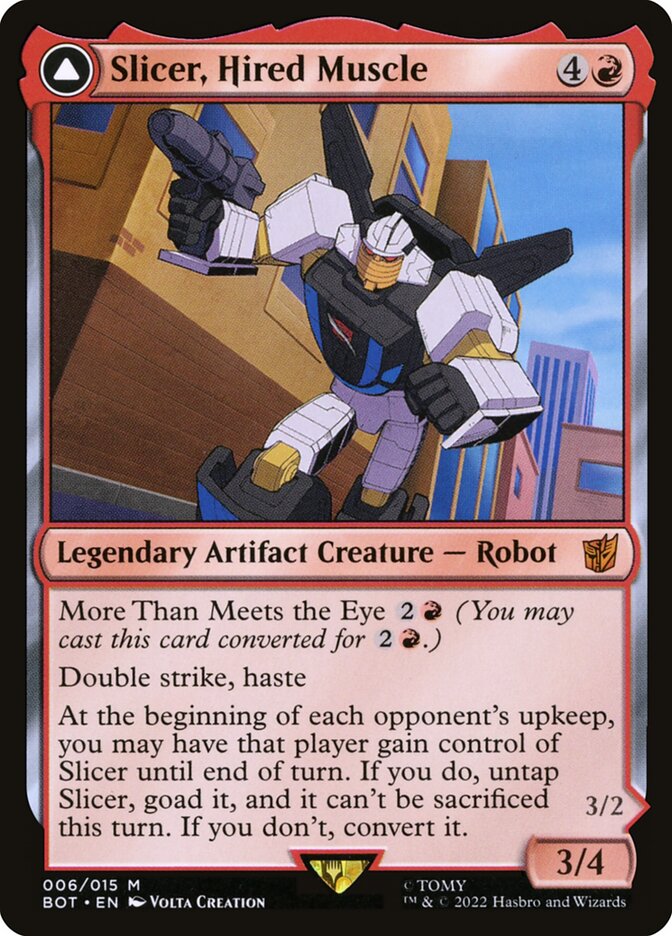 Slicer, Hired Muscle // Slicer, High-Speed Antagonist (6) - Transformers (BOT)