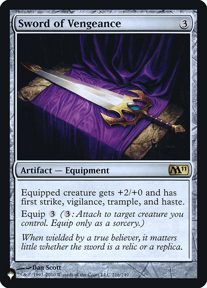 Sword of Vengeance (M11-216) - The List (PLST)
