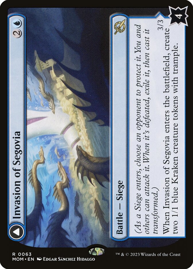 Invasion of Segovia // Caetus, Sea Tyrant of Segovia (63) - March of the Machine (MOM)