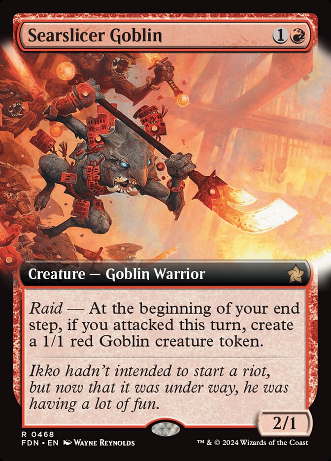 Searslicer Goblin - [Foil, Extended Art] Foundations (FDN)
