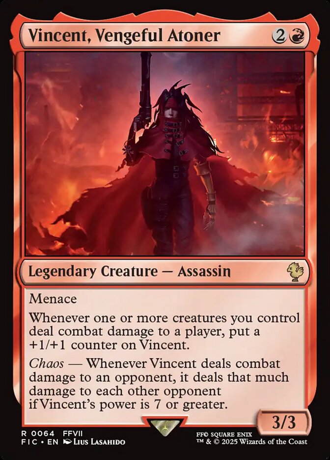 Vincent, Vengeful Atoner (64) - [Surge Foil] Final Fantasy Commander (FIC)
