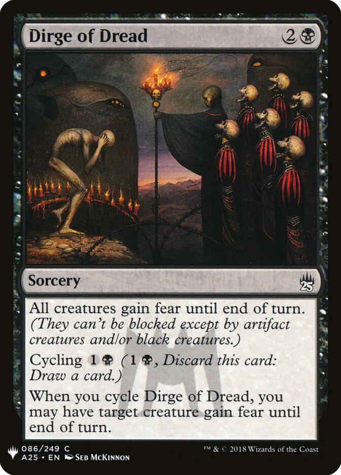Dirge of Dread (A25-86) - The List (PLST)