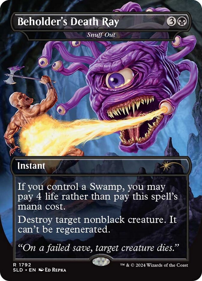Beholder's Death Ray - Snuff Out - [Borderless] Secret Lair Drop (SLD)