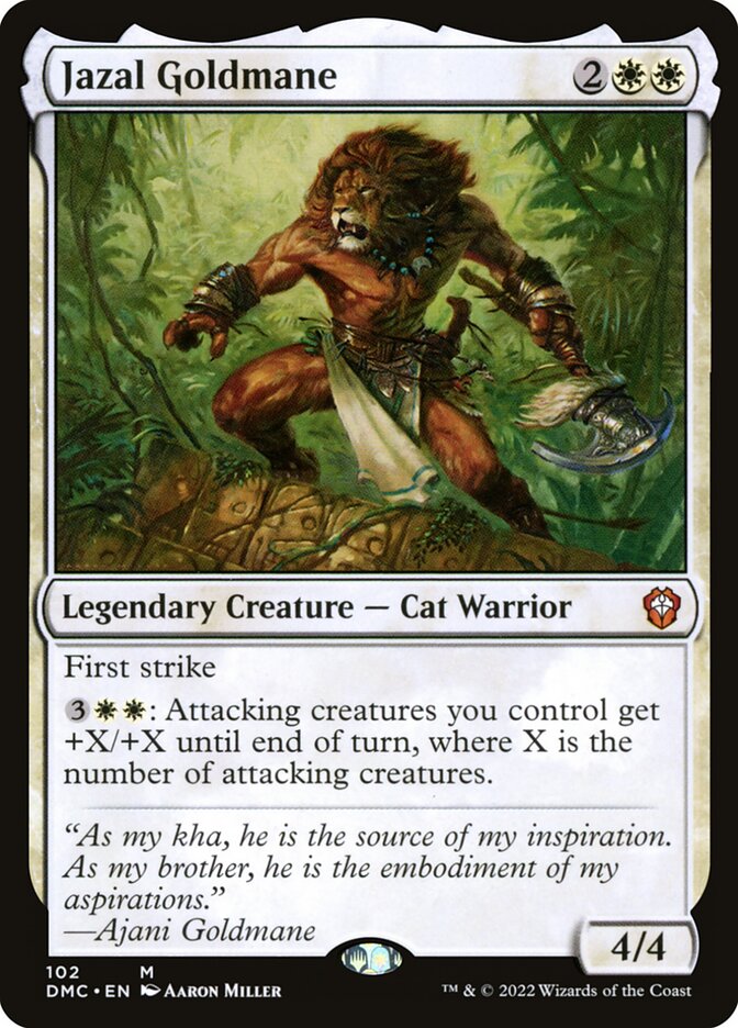 Jazal Goldmane (102) - Dominaria United Commander (DMC)