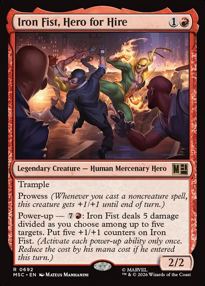 Iron Fist, Hero for Hire (692) - Marvel Super Heroes Commander (MSC)