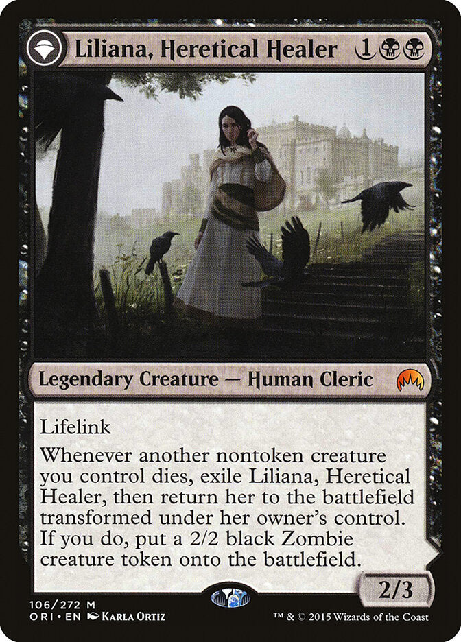 Liliana, Heretical Healer // Liliana, Defiant Necromancer (106) - Magic Origins (ORI)