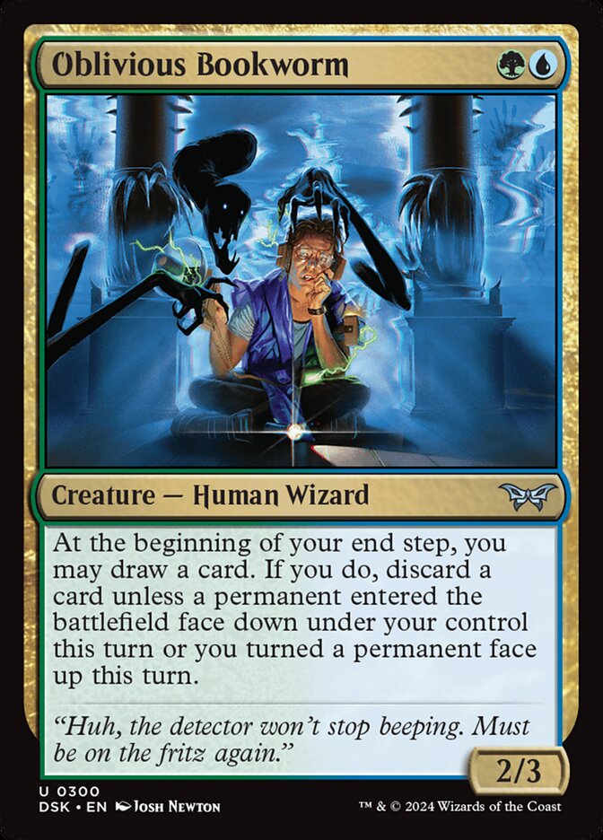 Oblivious Bookworm - [Foil, Lurking Evil] Duskmourn: House of Horror (DSK)