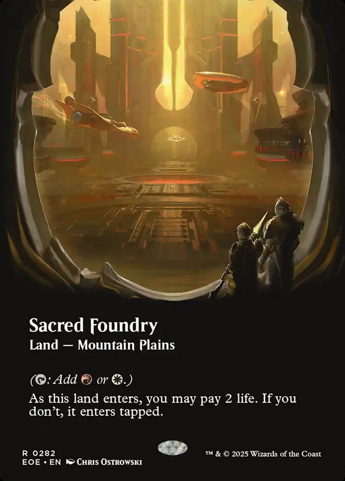 Sacred Foundry (282) - [Foil, Extended Art] Edge of Eternities (EOE)