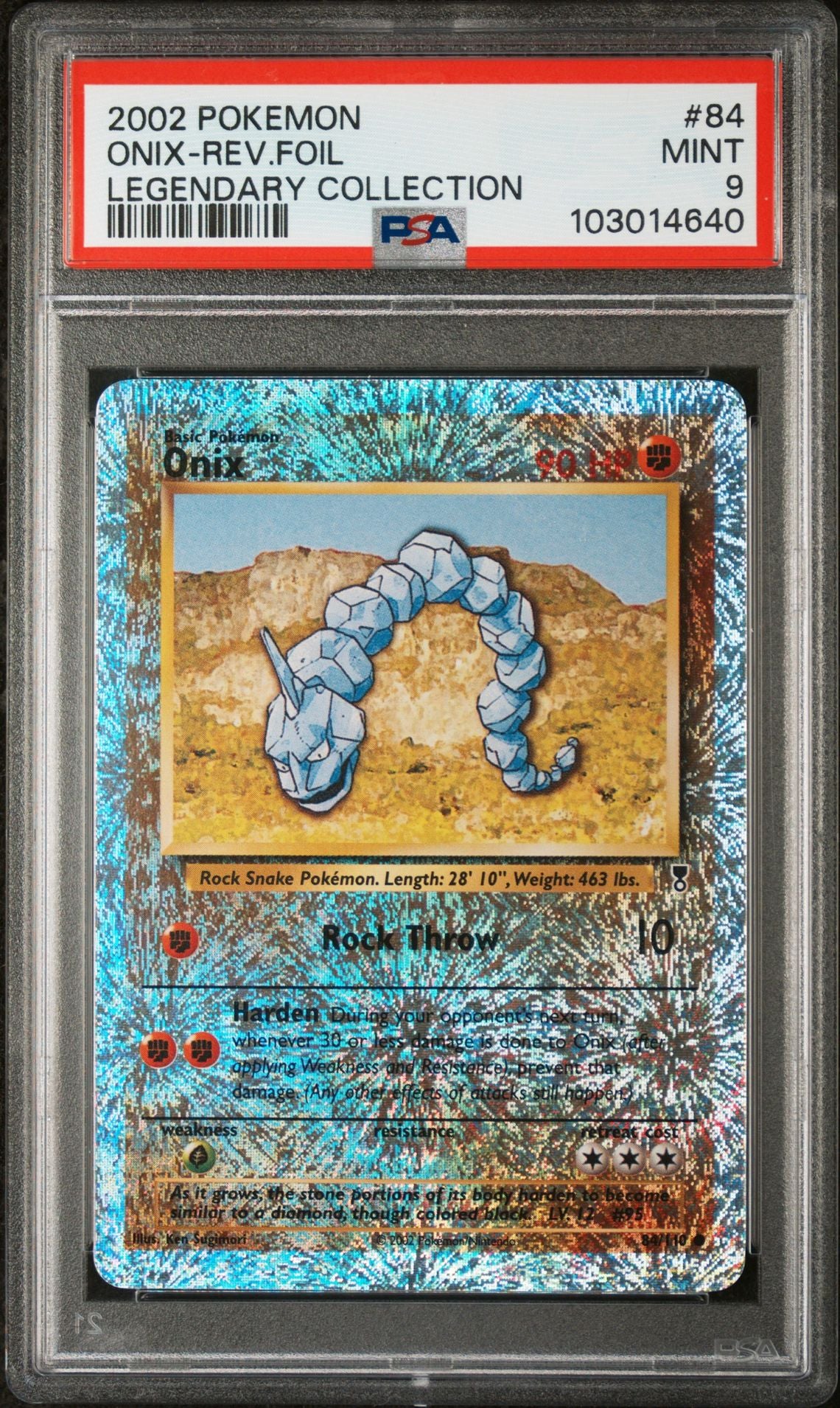 Onix #84 - [Reverse Holo, Graded PSA 9] Legendary Collection