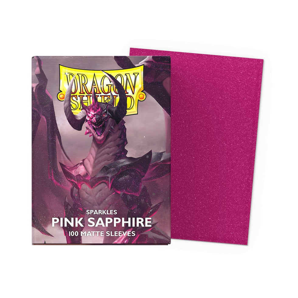 Dragon Shield Deck Protector Sleeves - Matte Sparkles - Pink Sapphire