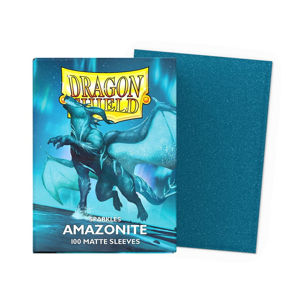 Dragon Shield Deck Protector Sleeves - Matte Sparkles - Amazonite