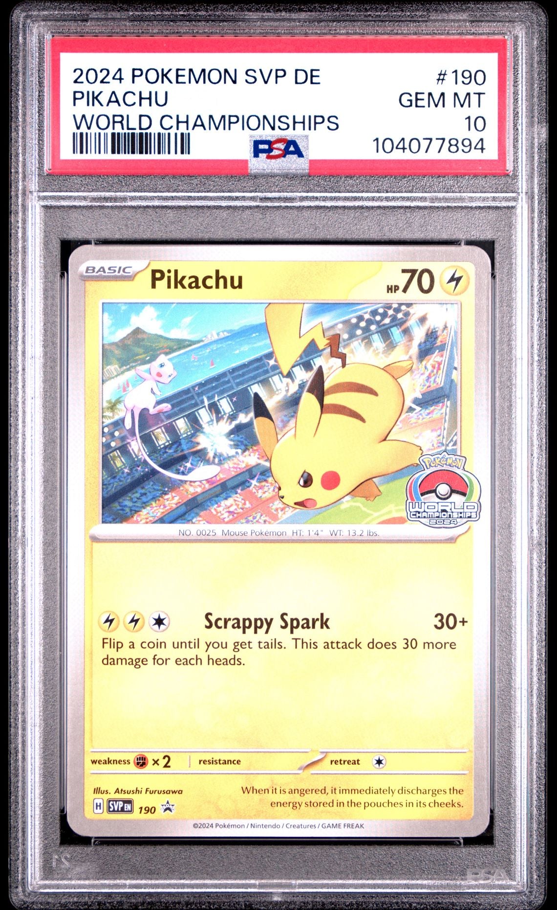Pikachu World Championships #190 - [Graded PSA 10] German Svp De-Sv Black Star Promo