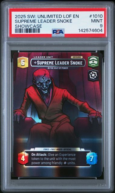 Supreme Leader Snoke - In the Seat of Power (Showcase) #1010 - [Graded PSA 9] Legends of the Force (LOF)