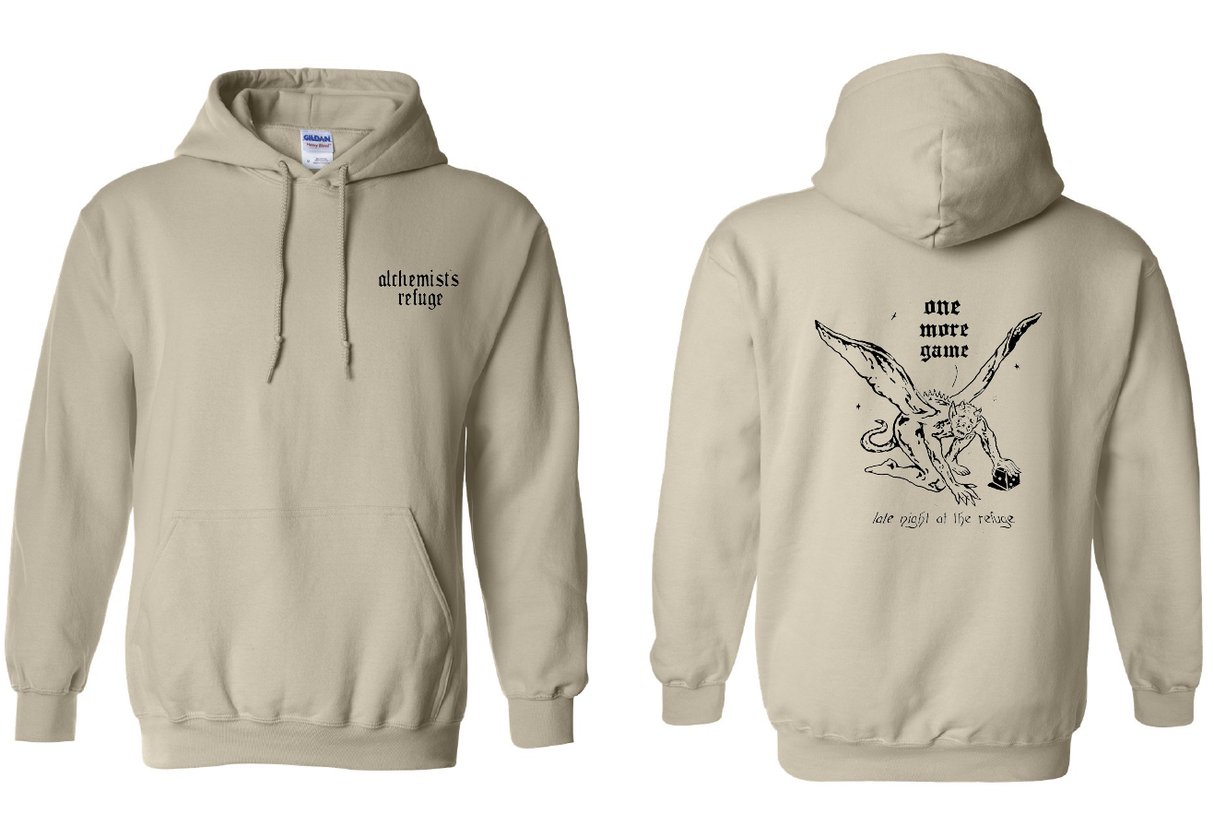 Late Night At The Refuge - Alchemist's Refuge Hoodie (Tan)