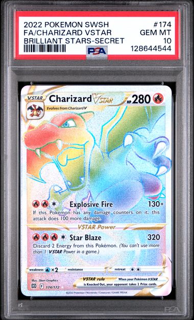 Charizard VSTAR (Secret) #174 - [Graded PSA 10] SWSH09: Brilliant Stars (SWSH09)