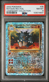 Rhydon #35 - [Reverse Holo, Graded PSA 8] Legendary Collection