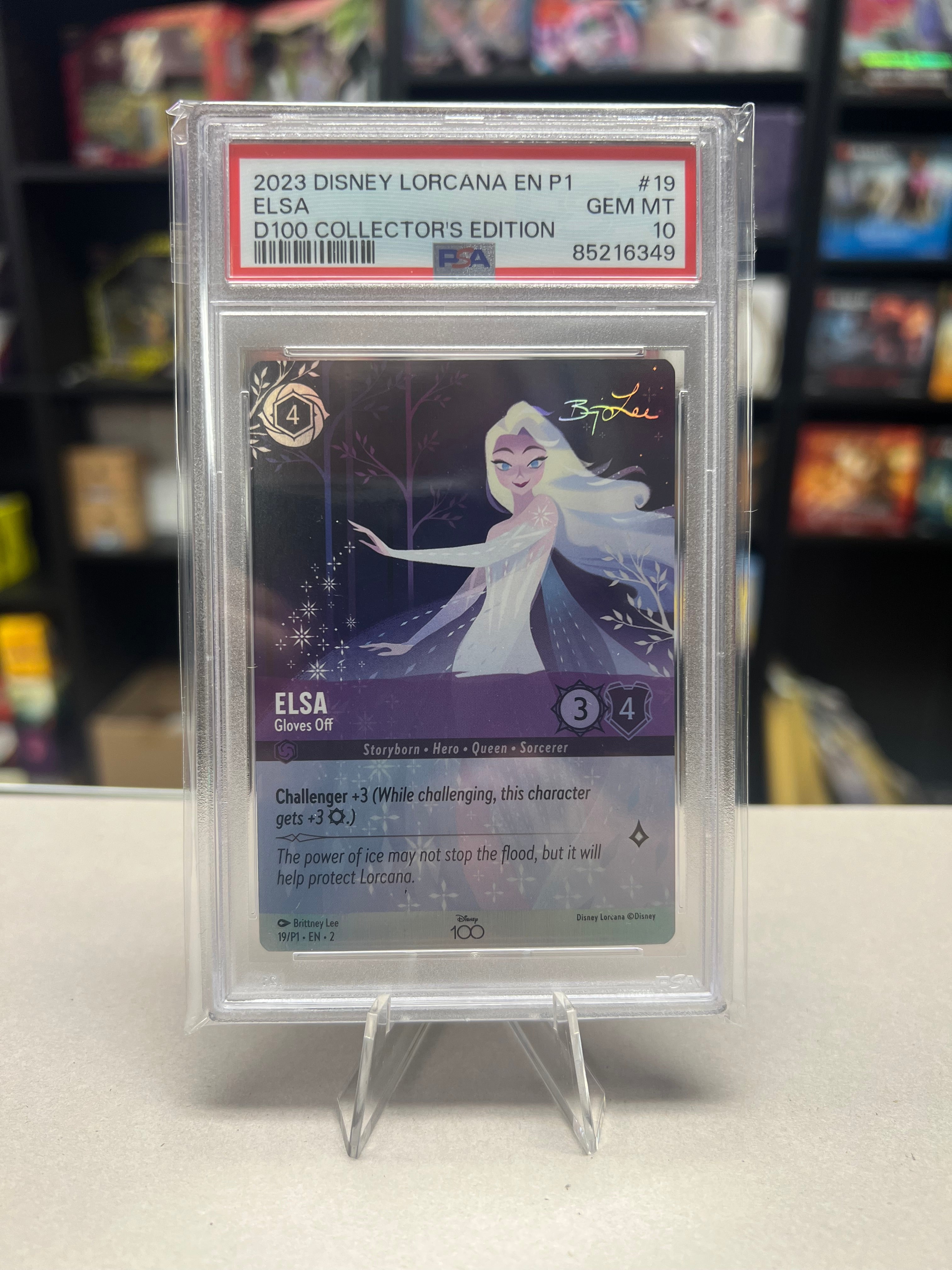 Elsa - Gloves Off - [Foil, Disney 100, Graded PSA 10] Promo (P1 ...