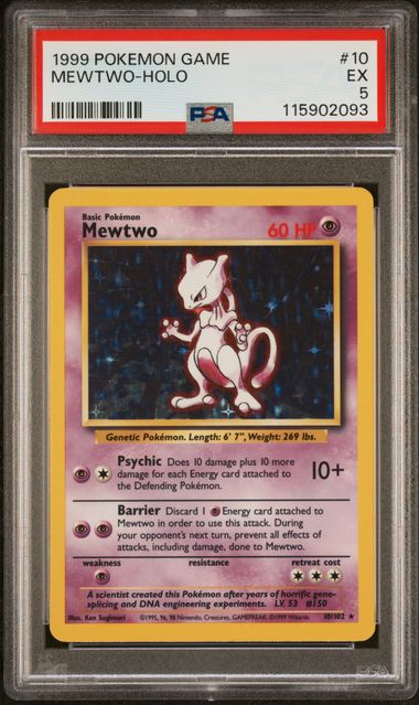 Mewtwo #10 - [Graded PSA 5] Base Set (BS)