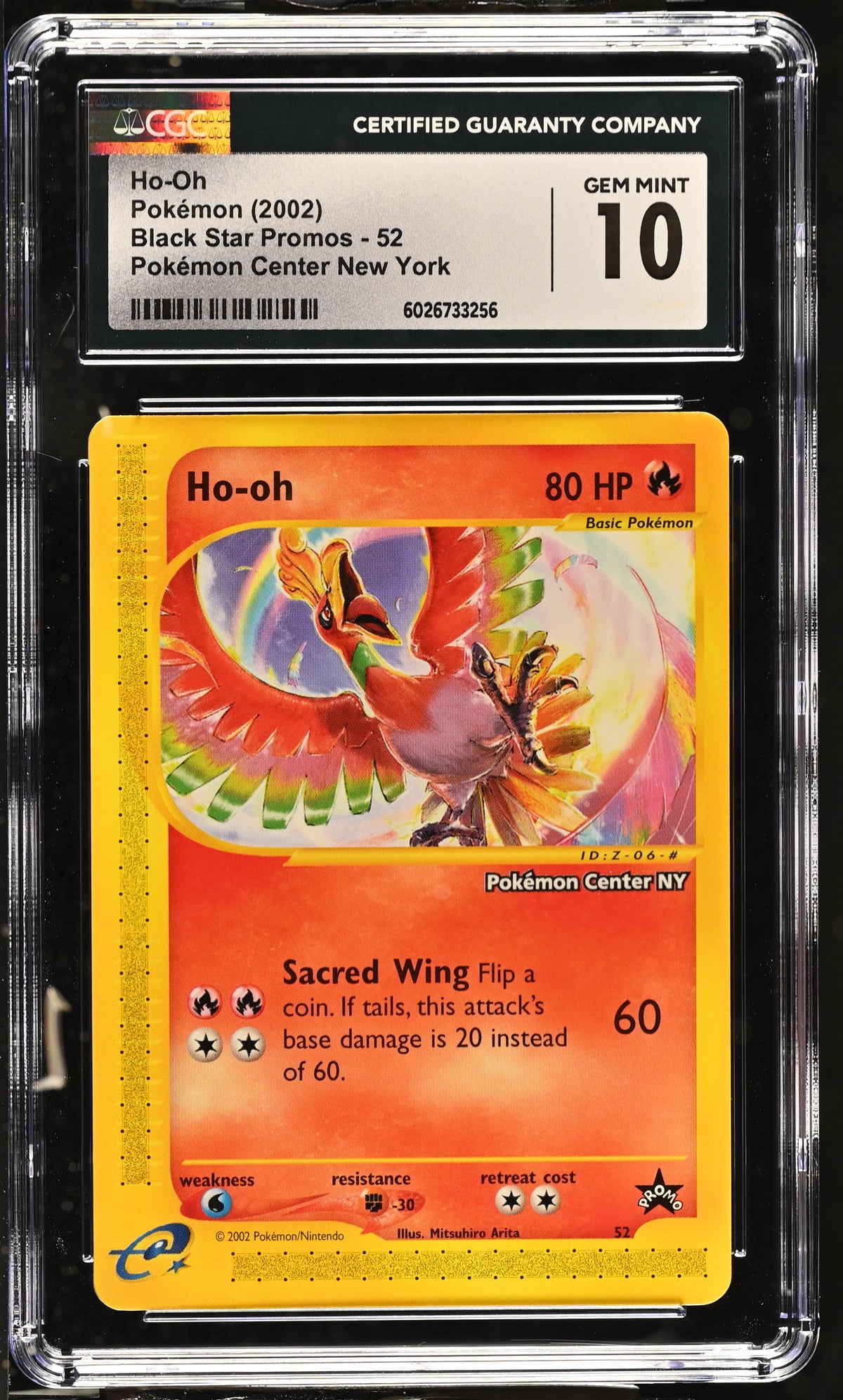 Ho-Oh #52 - [CGC Graded 10] Black Star Promos Pokémon Center New York - Front