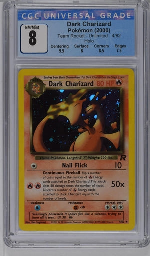 Dark Charizard #4 - [Graded CGC 8] Team Rocket (TR)